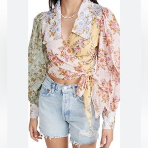 Free People Lucky Penny Pastel Wrap Top